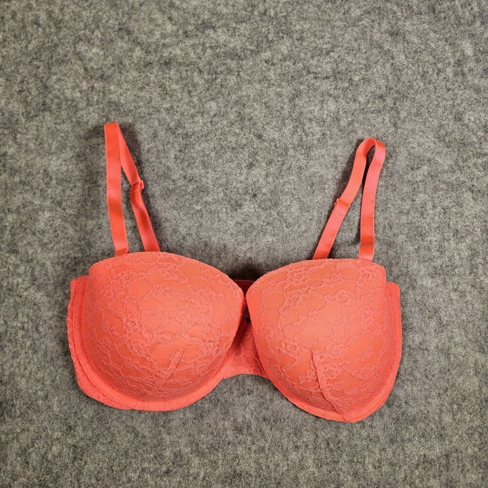 Victorias Secret‎ Womens Pink Lace Multi-Way Strap Bra Support Comfort Sz 36DD